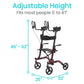 Upright Walker | Lightweight, Adjustable Rollator with Seat Vive Health - AskSAMIE: Answers for Accessibility